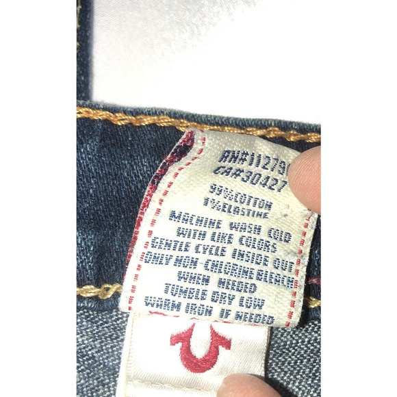 True Religion Brand Jeans Low Rise Denim Pants Section Julie Size 27 - Picture 6 of 12